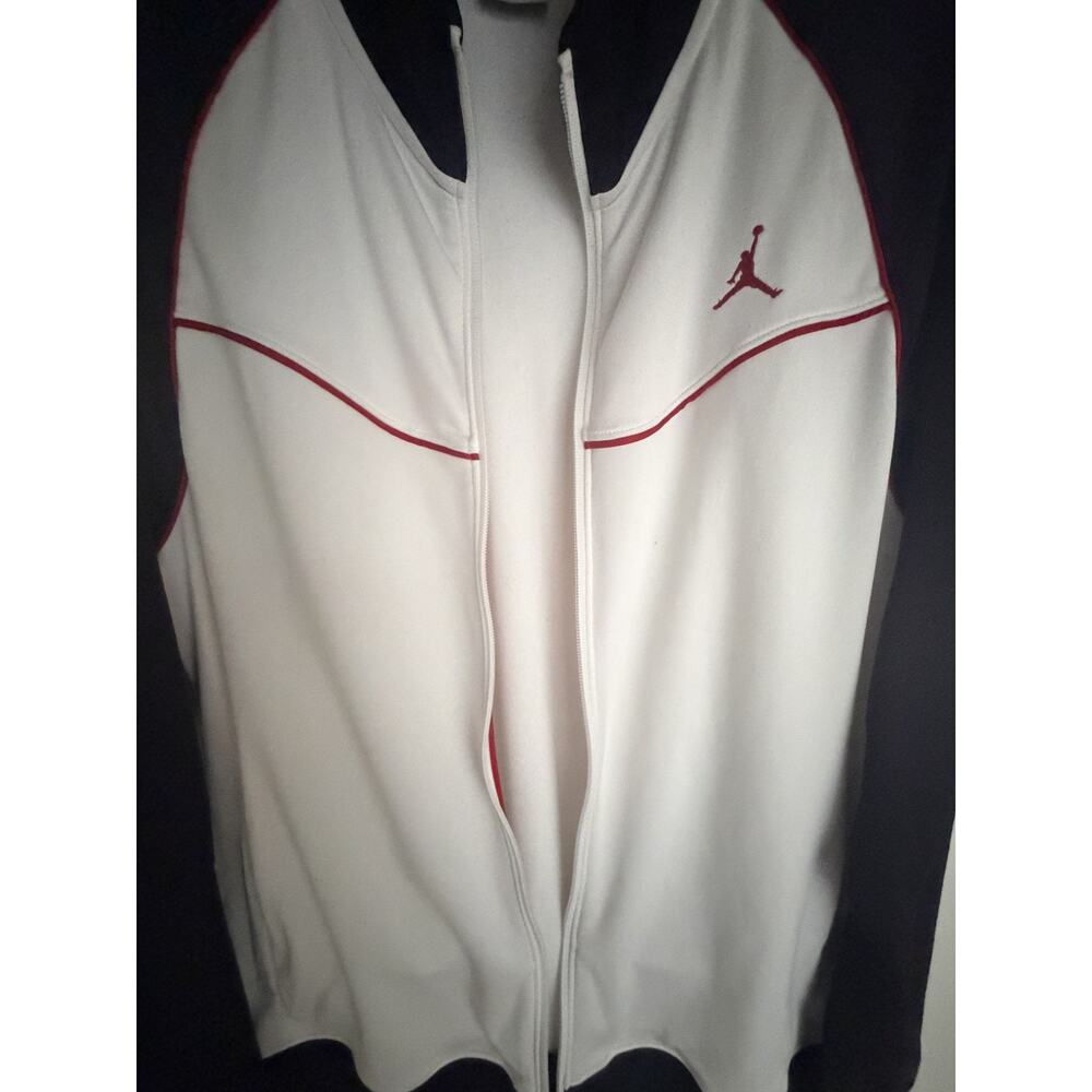 Jordan Jumpman Track Jacket White Black Red Full Zip Mens L - Picture 6 of 8